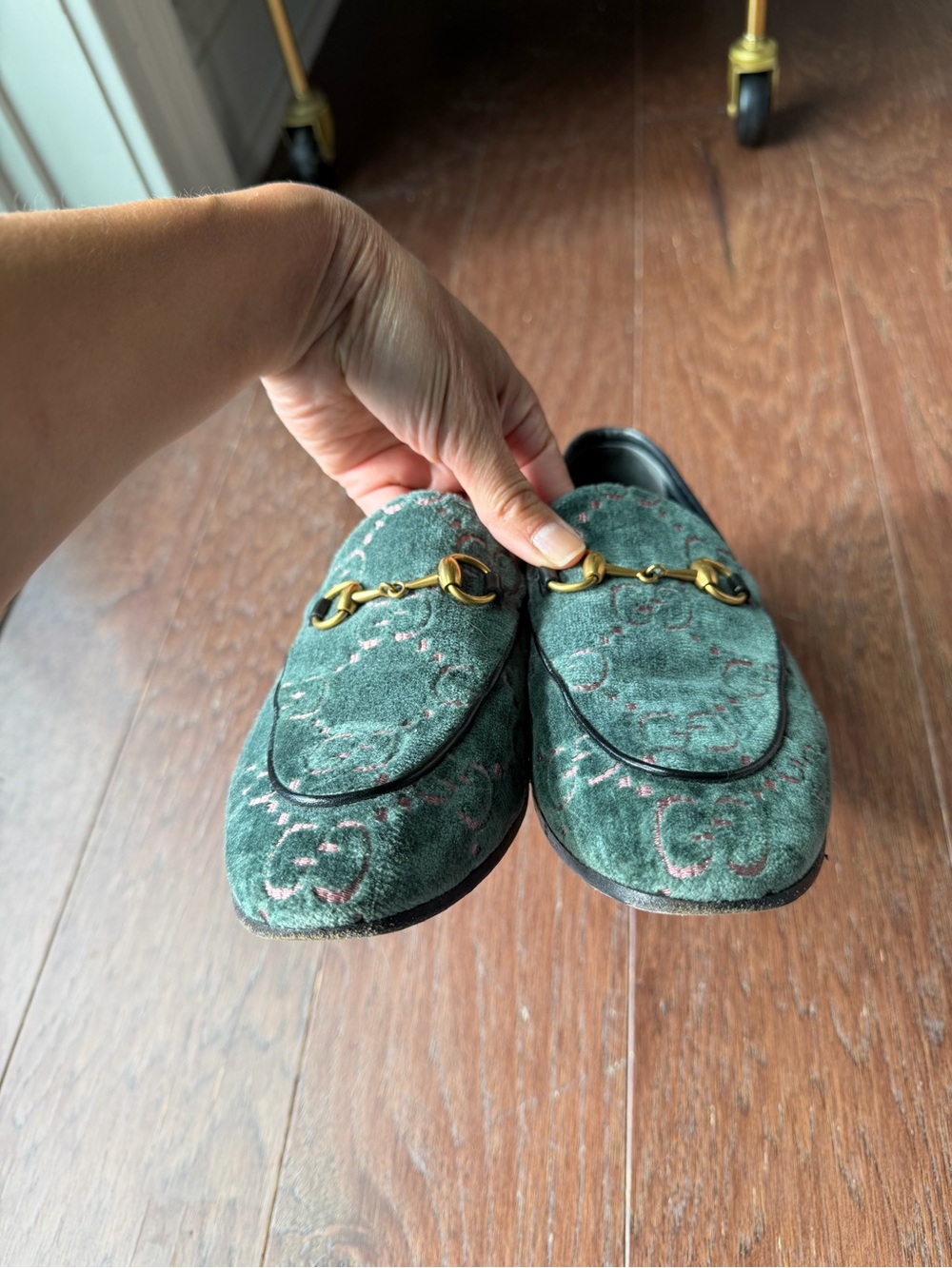 Gucci Jordaan Velvet Loafer, Women’s 37.5 - Picture 5 of 6